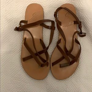 Ancient Greek brown gladiator sandals- size 38